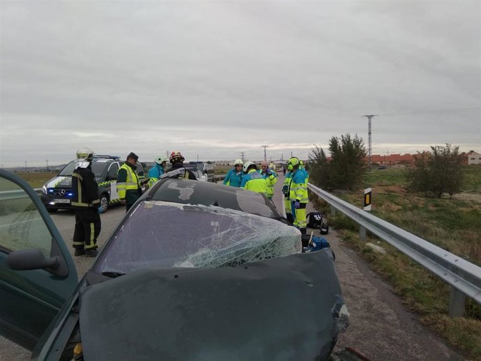 Colisión múltiple en Torrejón de Velasco