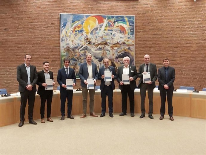 El delegado de Transición Ecológica, David Guevara, en unas jornadas sobre proyectos europeos