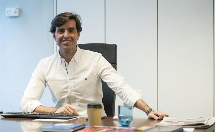 Pablo Montesinos, vicesecretario de Comunicación del PP, en su despacho en Génova