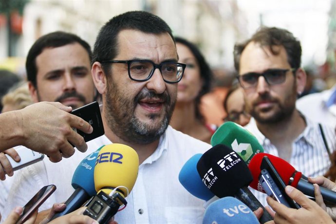 El coordinador provincial de IU, Guzmán Ahumada,