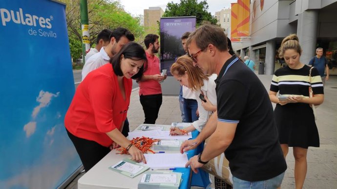 La presidenta provincial del PP de Sevilla, Virginia Pérez