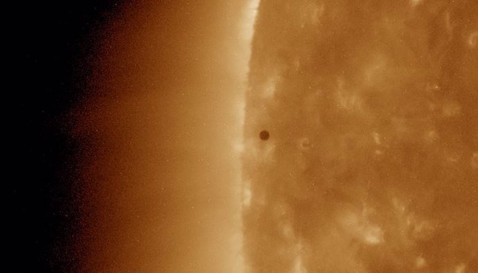 Imagen del tránsito de Mercurio por el Sol del 11 de noviembre de 2019