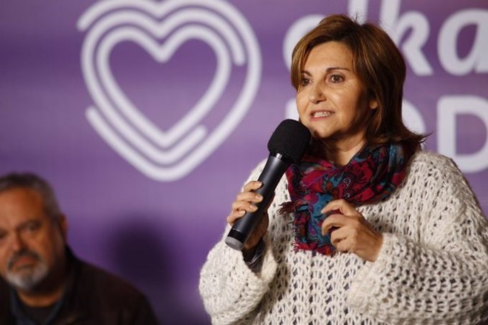 La candidata de Elkarrekin Podemos Pilar Garrido