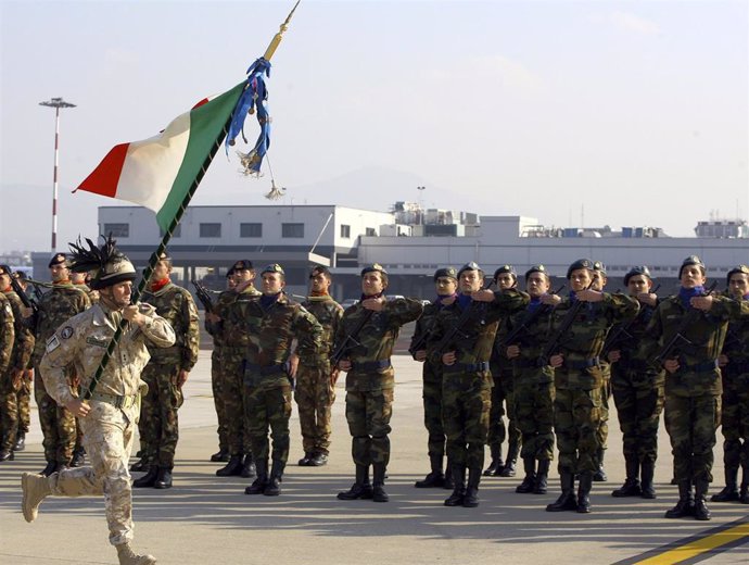 Militares italianos con destino a Irak