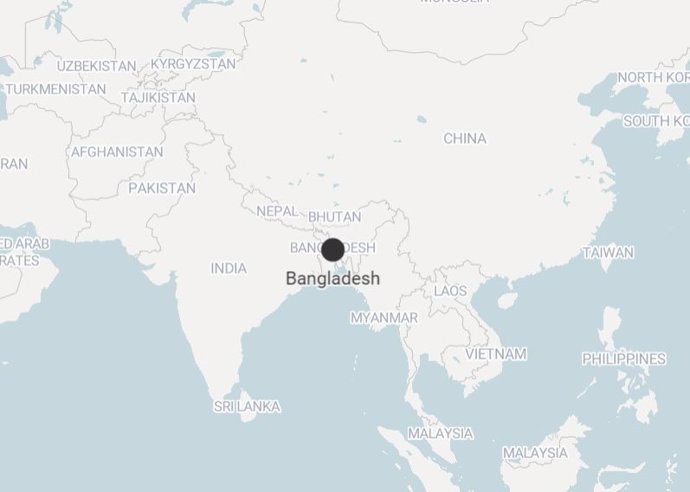 Localización de Bangladesh en el mapa 