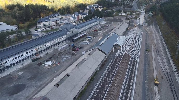 Los trabajos de la nueva playa de vías de la Estación de Canfranc ya han finalizado