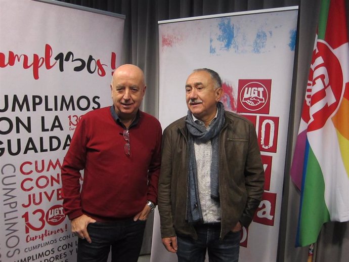 Raúl Arza y Pepe Álvarez, de UGT