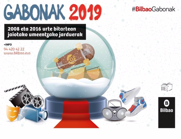 Ayuntamiento de Bilbao ofrece los programas de ocio educativo y saludable 'Gabongune', 'Gabonkide' y 'Navidad Deportiva, Navidad Divertida'