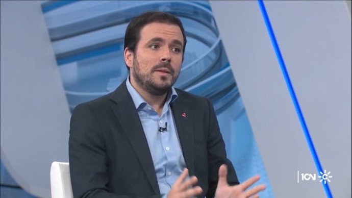 El coordinador general de IU y número uno de Unidas Podemos por la provincia de Málaga al Congreso, Alberto Garzón, durante la entrevista