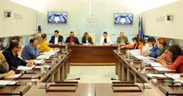 Reunión de la Junta de Portavoces en la Asamblea para aprobar el orden del día de la sesión plenaria número 8 de esta legislatura en la Cámara regional