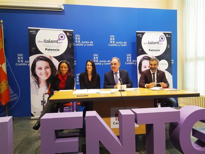 Escalada (I), Rebollo, Rubio y García presentan la I edición del proyecto STEM Talent Girl en Palencia.