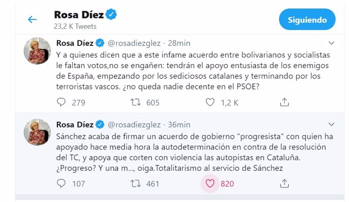 Tuits de Rosa Díez