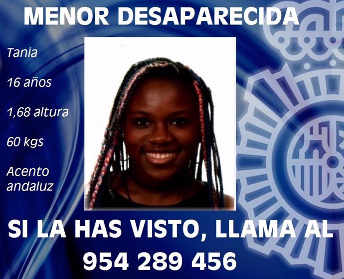 Menor desaparecida en Sevilla el 11 de noviembre de 2019.