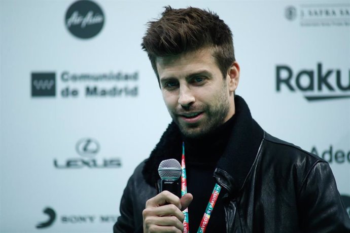 Gerard Piqué se dirige a los medios durante la presentación de las Finales de la Copa Davis 2019