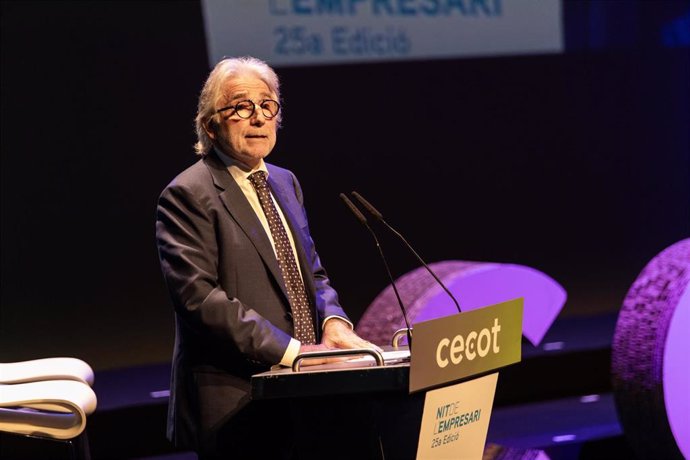 El presidente de Foment del Treball, Josep Sánchez Llibre, en la Nit de l'Empresari de Cecot