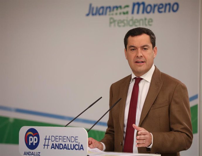 El presidente del PP-A, Juanma Moreno, durante su intervención en el Comité Ejecutivo Autonómico