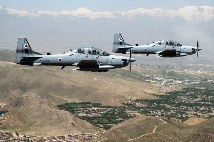 Aviones de guerra de la Fuerza Aérea afgana