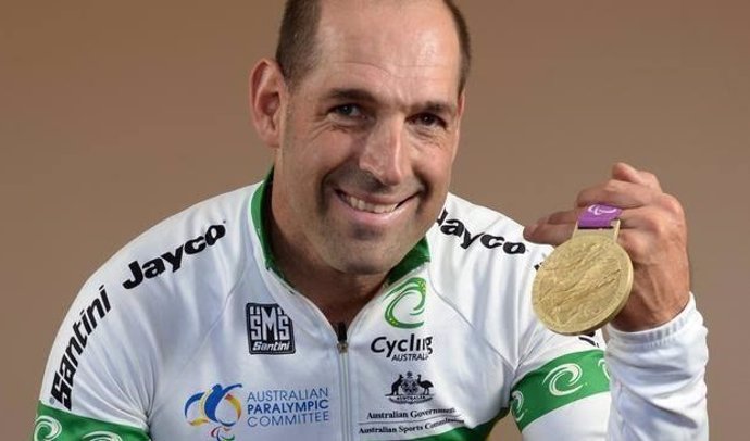 El ciclista australiano Kieran Modra, pentacampeón paralímpico.