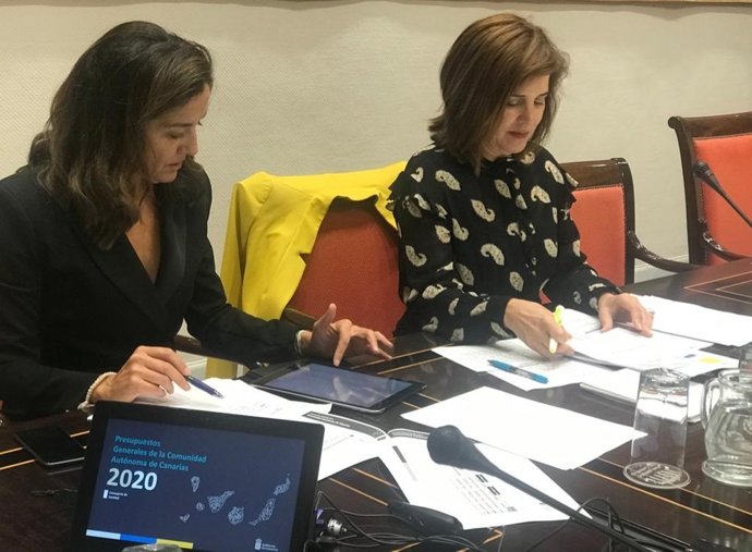 La consejera de Sanidad del Gobierno de Canarias, Teresa Cruz Oval, en comisión parlamentaria
