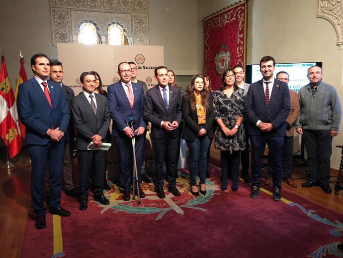 El Equipo de Gobierno de la Diputación de Valladolid durante la presentación de los presupuesto de la institución provincial.