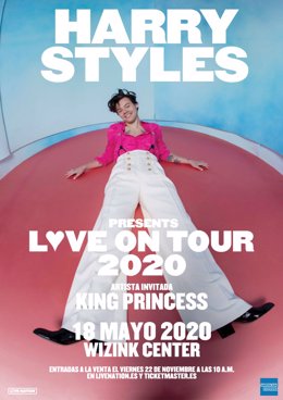 Harry Styles anuncia concierto en el WiZink Center de Madrid el 18 de mayo de 20