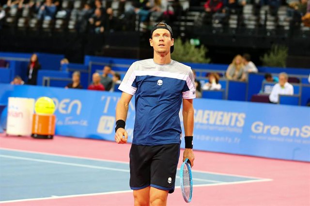 El tenista checo Tomas Berdych, en pleno partido.