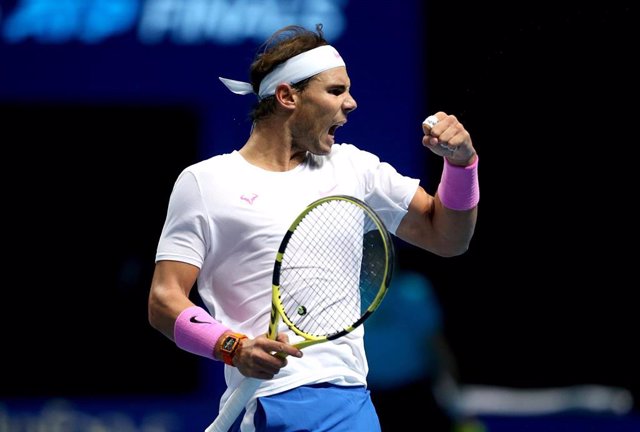 Rafa Nadal celebra su victoria en Londres