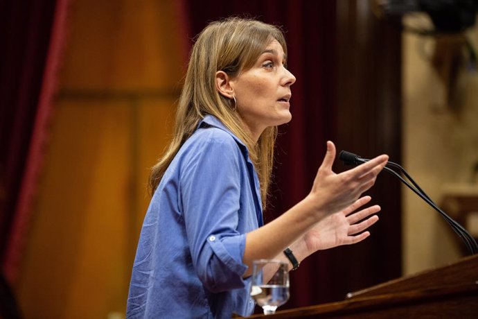 La presidenta de CatECP (Catalunya En Comú Podem) , Jéssica Albiach.