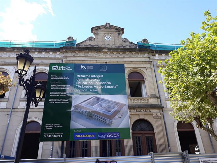 Obras en el Instituto Sagasta de Logroño