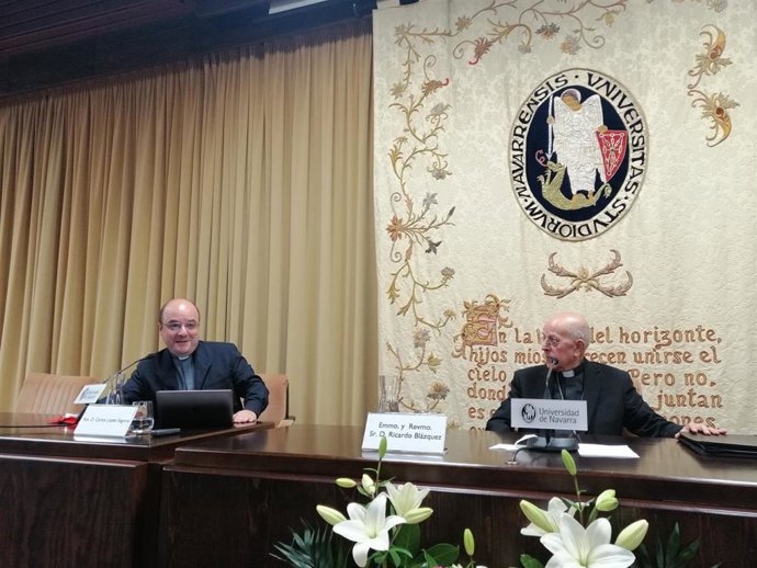 Carlos Lopez y Ricardo Blázquez, en la Universidad de Navarra