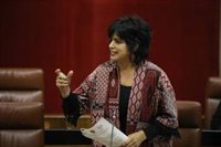 Teresa Rodríguez apela a "valores cristianos" para no compartir datos de inmigrantes y Moreno afea que "genere alarma"