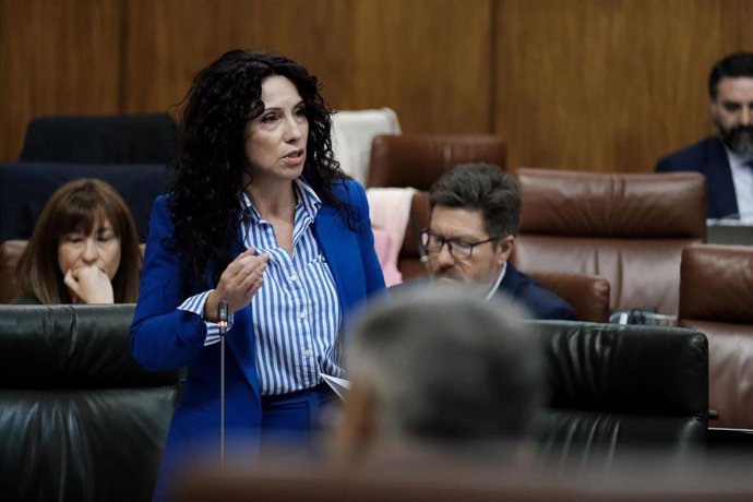 Rocío Ruiz en el Pleno del Parlamento en una imagen de archivo.