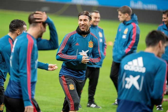 El capitán de la selección española, Sergio Ramos