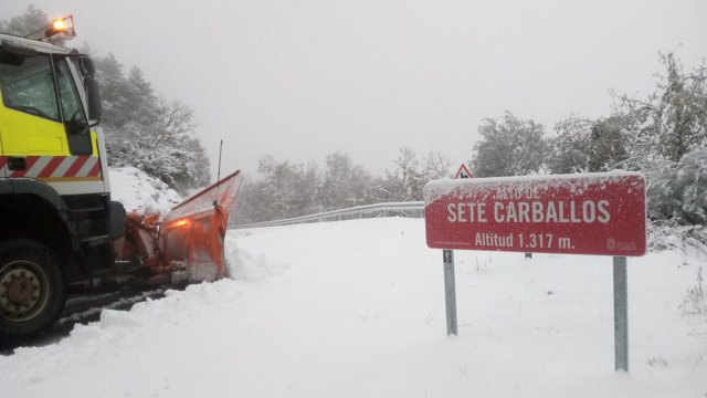 Nieve en la provincia de Lugo.