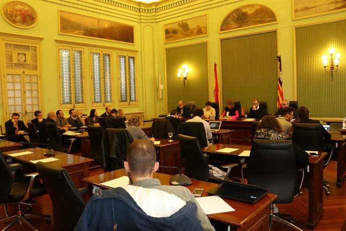El director general de IB3, Andreu Manresa, durante su intervención en la Comisión de Hacienda y Presupuestos del Parlament balear.