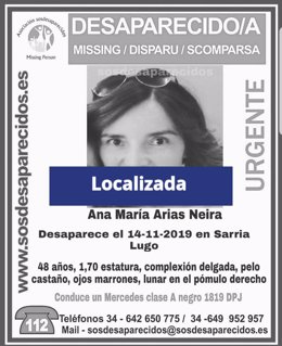La exconcejala Ana Arias ha sido encontrada por la Guardia Civil