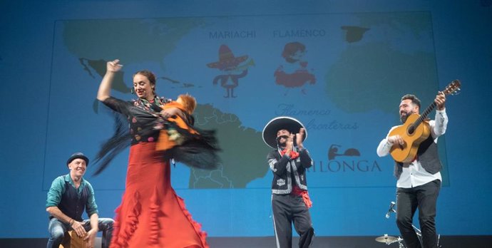Representación de 'Flamenco sin fronteras', de la compañía andaluza Milonga flamenca.