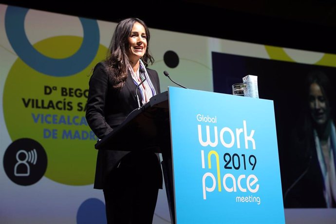 La vicealcaldesa de Madrid, Begoña Villacís, participa en la inauguración del evento Global WORKinPLACE Meeting.
