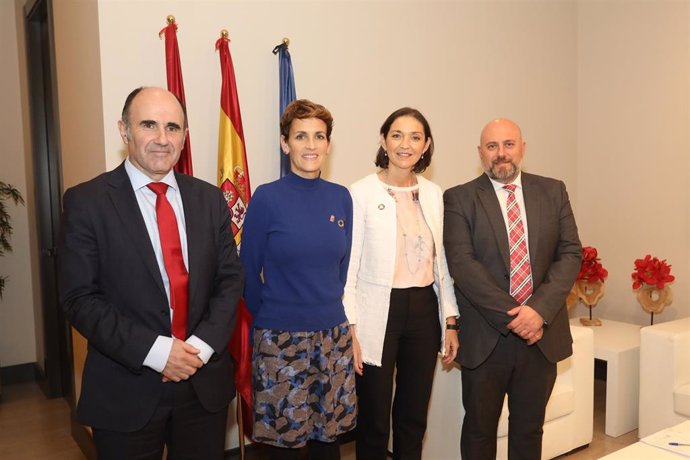 Manu Ayerdi, María Chivite, Reyes Maroto y José Luis Arasti