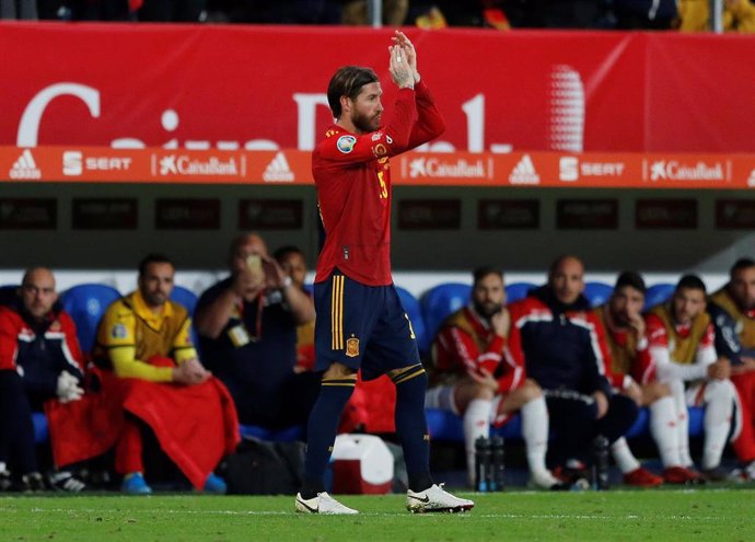 El capitán de la selección española, Sergio Ramos