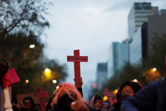 Marcha contra la violencia machista en Ciudad de México