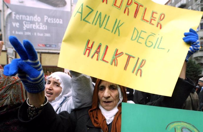 Protestas prokurdas en Estambul