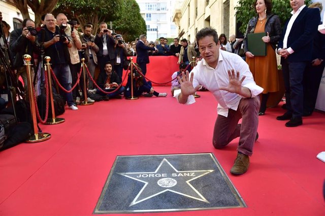 El actor Jorge Sanz descubre su estrella en el Festival Internacional de Cine de Almería