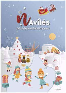 Cartel de la programación navideña de Avilés.