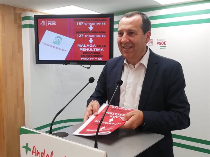 El secretario general del PSOE de Málaga y parlamentario andaluz, José Luis Ruiz Espejo