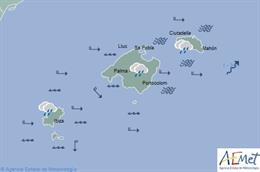 El tiempo en Baleares hoy, 18 de noviembre de 2019.