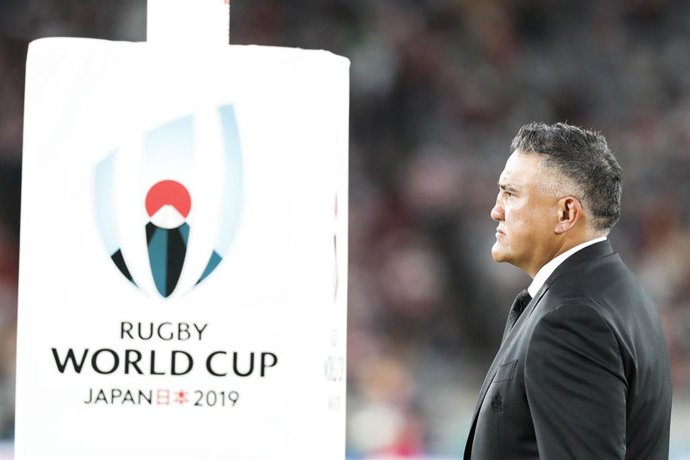 El seleccionador nacional de rugby de Japón, el neozelandés Jamie Joseph, durante la Copa del Mundo de Japón 2019