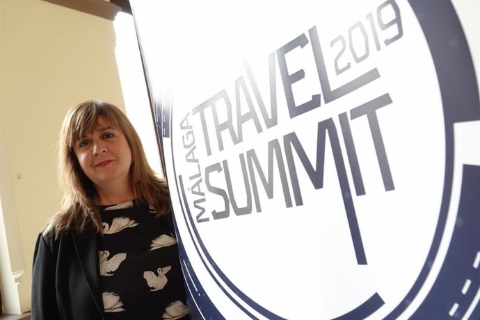 La concejala de Turismo y Promoción de la Ciudad del Ayuntamiento de Málaga, Rosa Sánchez, en la presentación de Málaga Travel Summit