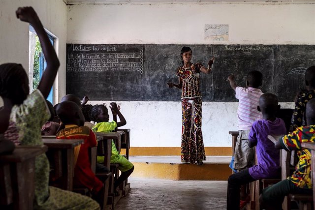 Niños en una escuela en República Centroafricana