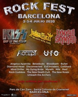 Cartel del Rock Fest Barcelona 2020